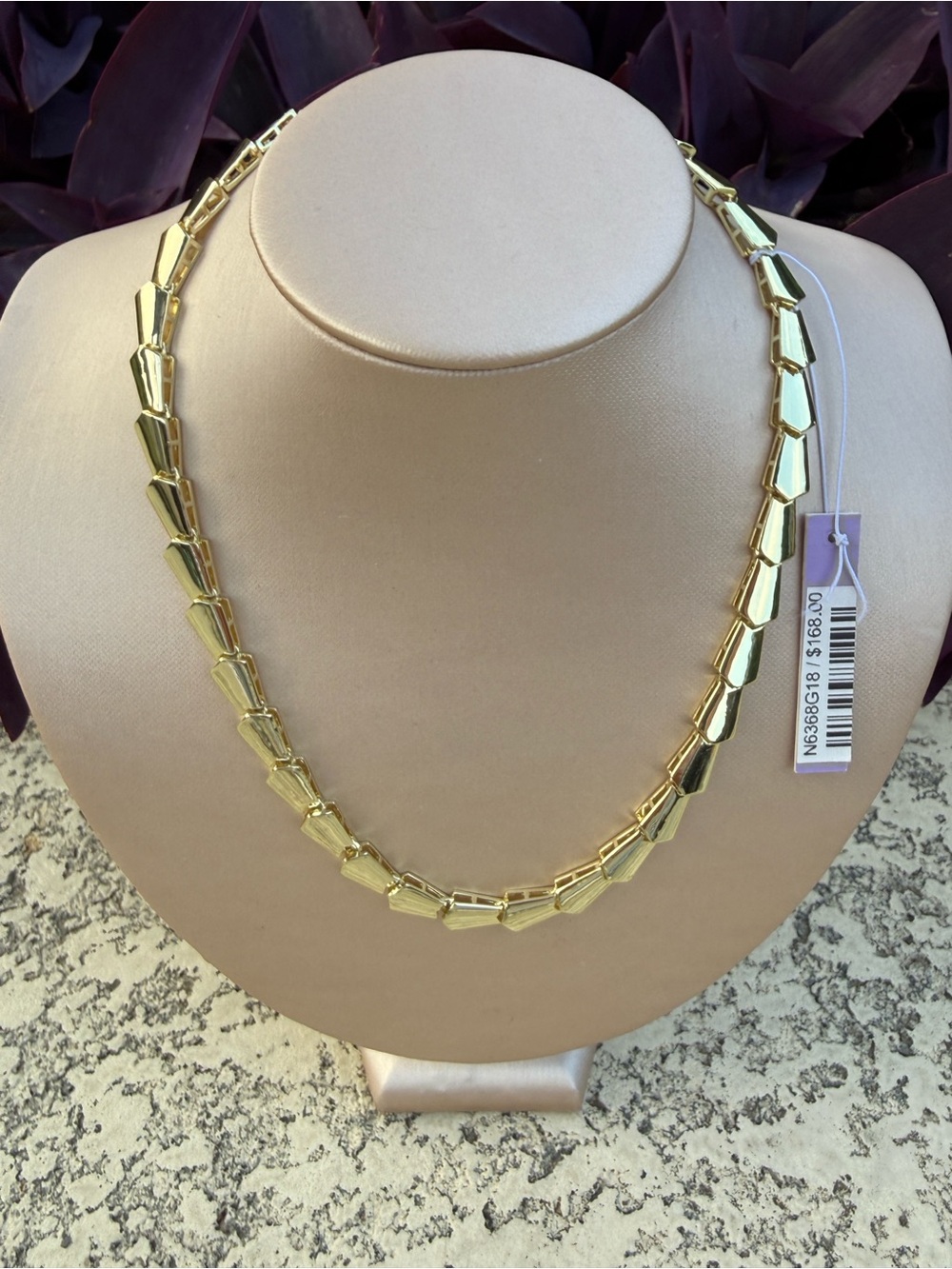 NWT Melinda Maria Retired Serpent Collar Necklace 18” Gold